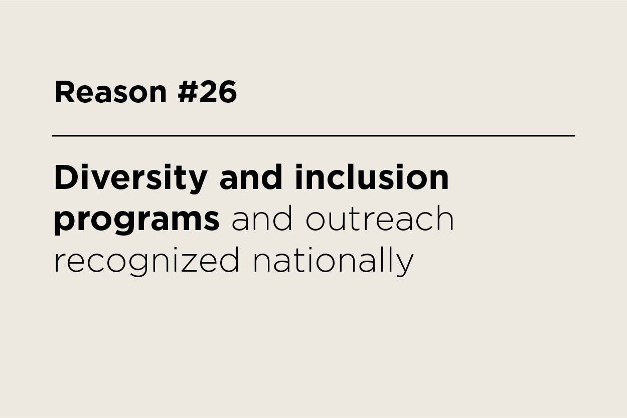 Diversity and inclusion programs and outreach recognized nationally